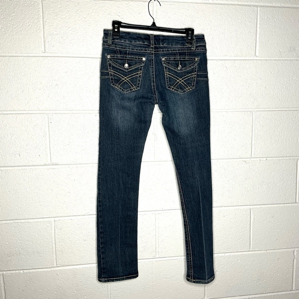< Y2K Danesi Dark Wash Skinny Jeans Size 7 > - Picture 3 of 3
